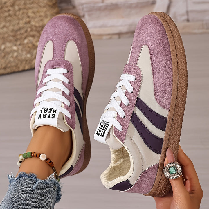 Delvorne | Women's Retro Sneakers Lace-Up Casual Trainers - Image 8
