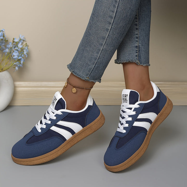 Delvorne | Women's Retro Sneakers Lace-Up Casual Trainers - Image 9