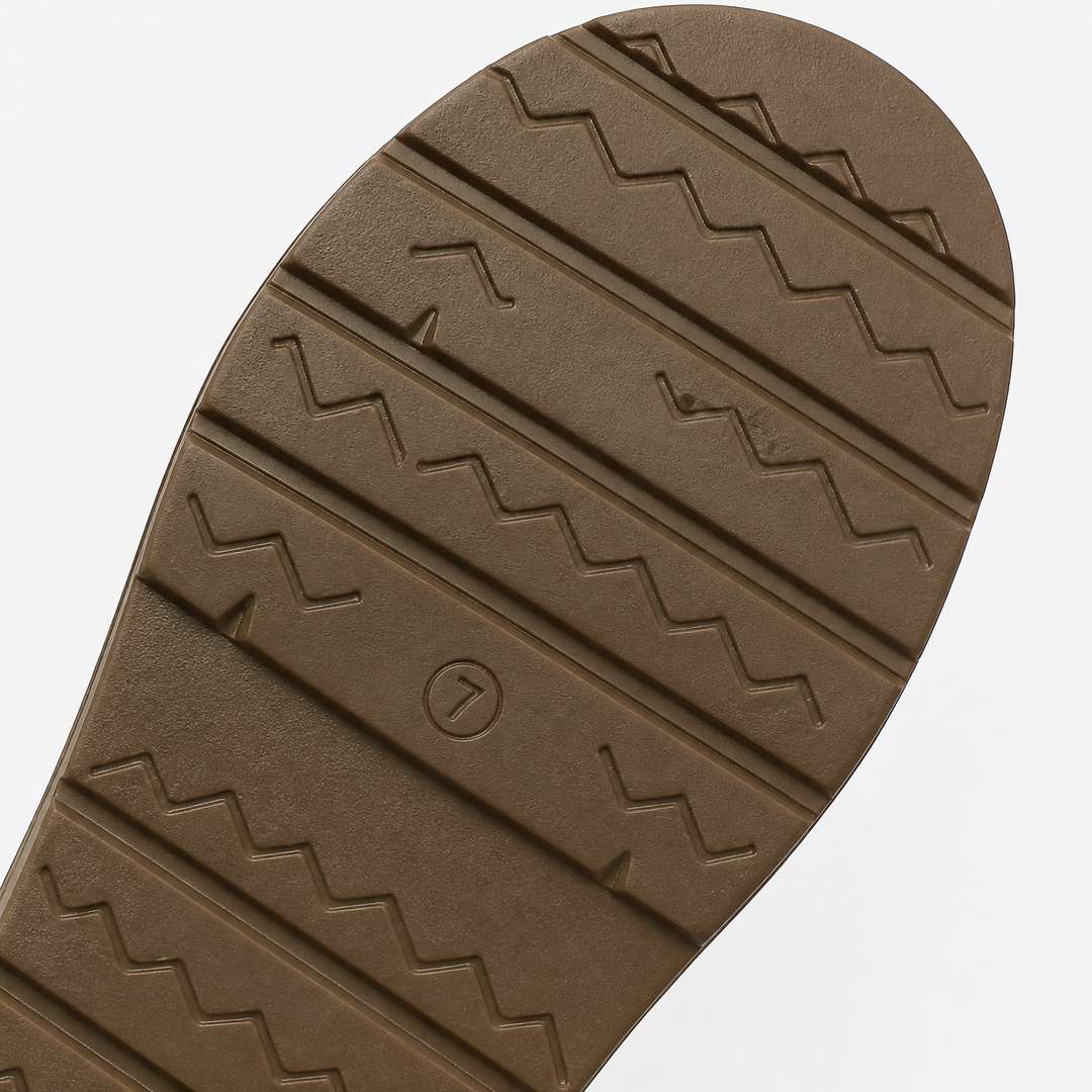 Delwyn | Women's Flat Sandals with Elastic Straps - Taupe - Image 15