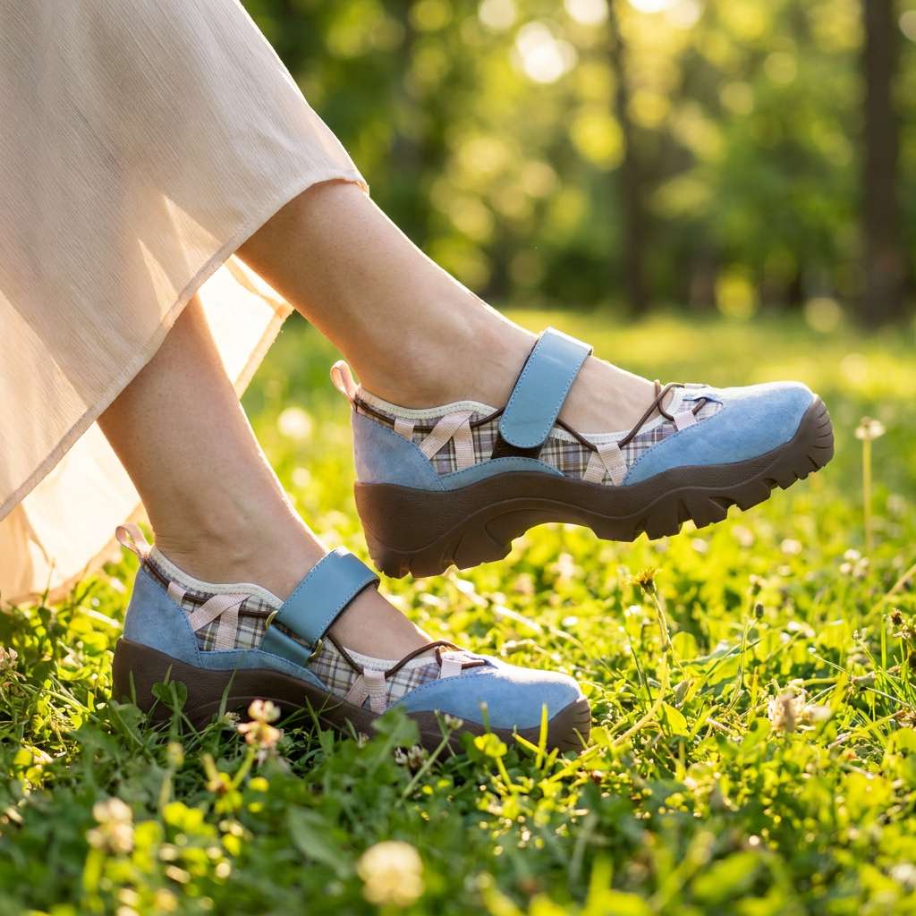 Delwyn | Women's Orthopedic Sneakers Chunky Mary Jane - Image 8