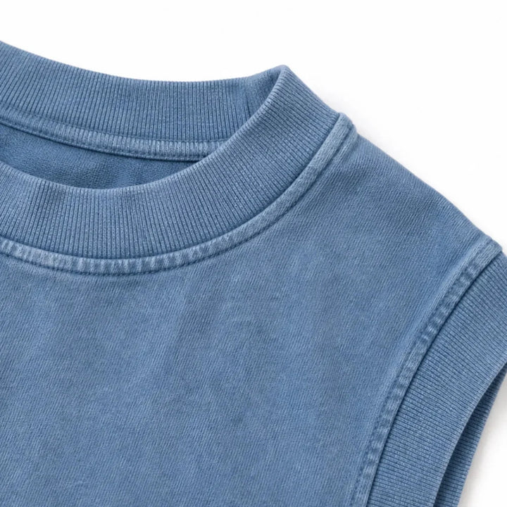 Dervla | Women's Acid Wash Tank and Skort Set - Blue - Image 10
