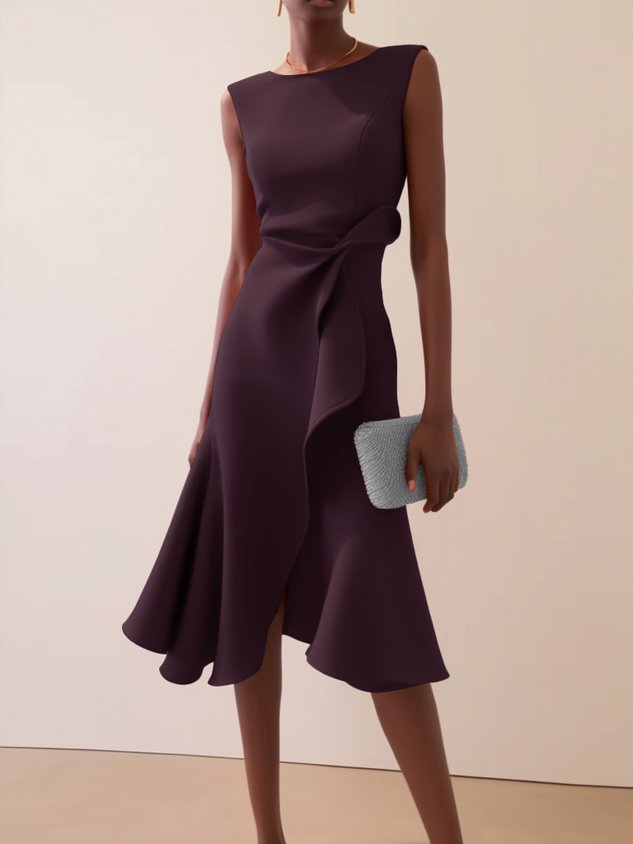 Dravella | Women's Cocktail Dress Asymmetric Midi - Image 6