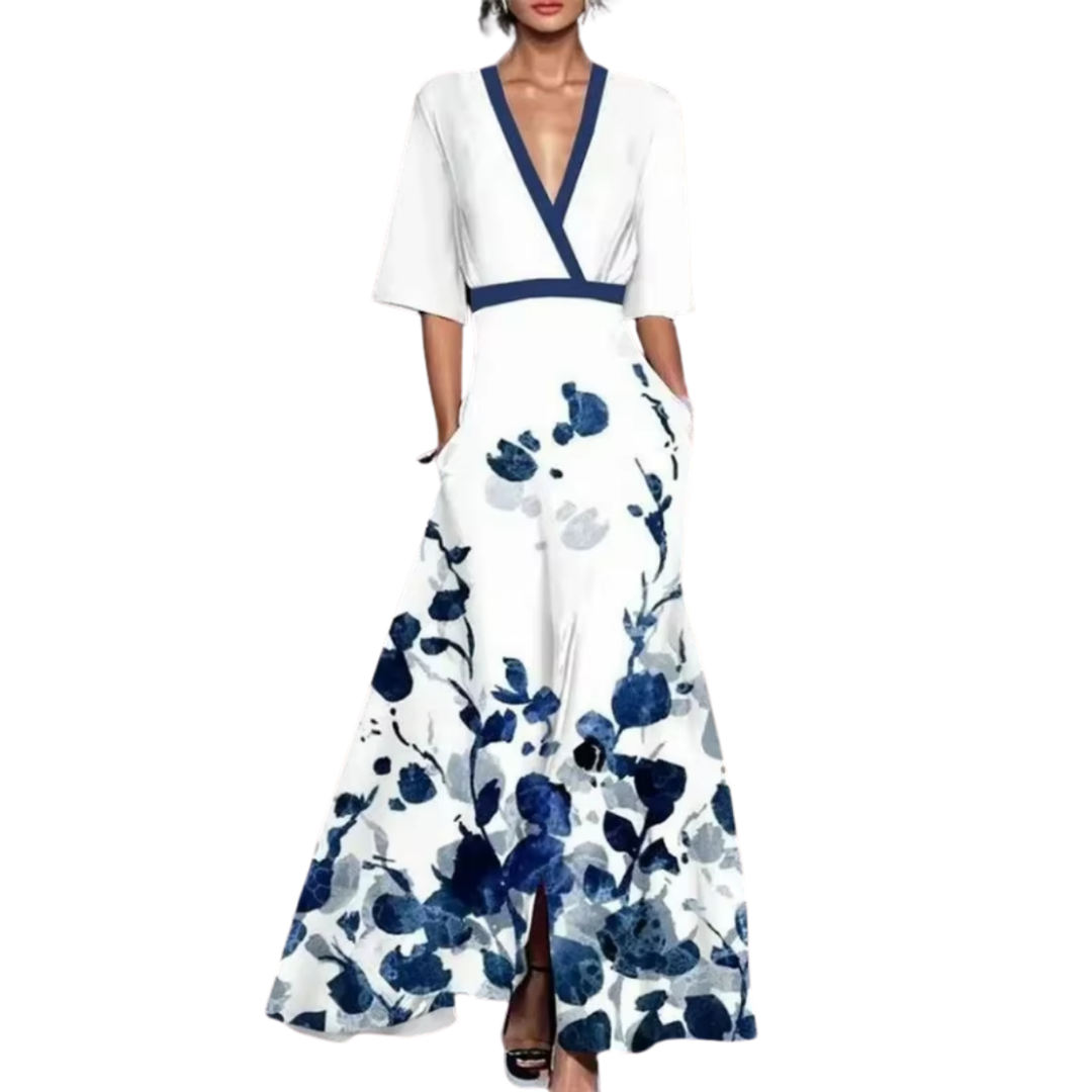 Dravenne | Women's Maxi Dress Deep V-Neck - Image 2