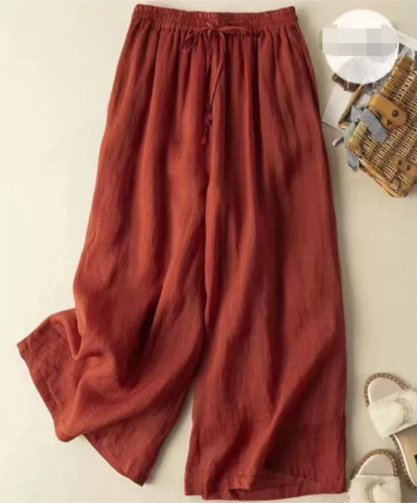 Drewyn | Women's Wide Leg Pants Relaxed Fit - Black - Image 2