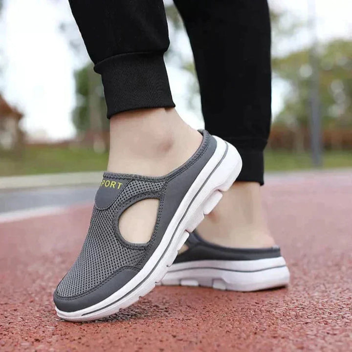 Drovina | Women's Orthopedic Sneaker Mules Slip-On - Black - Image 3