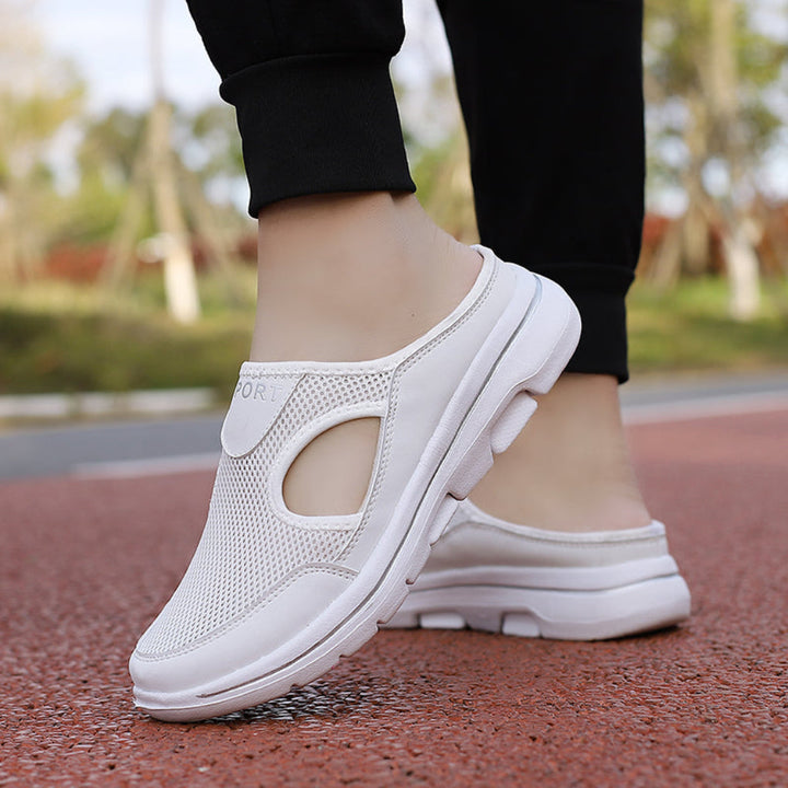 Drovina | Women's Orthopedic Sneaker Mules Slip-On - Black - Image 4