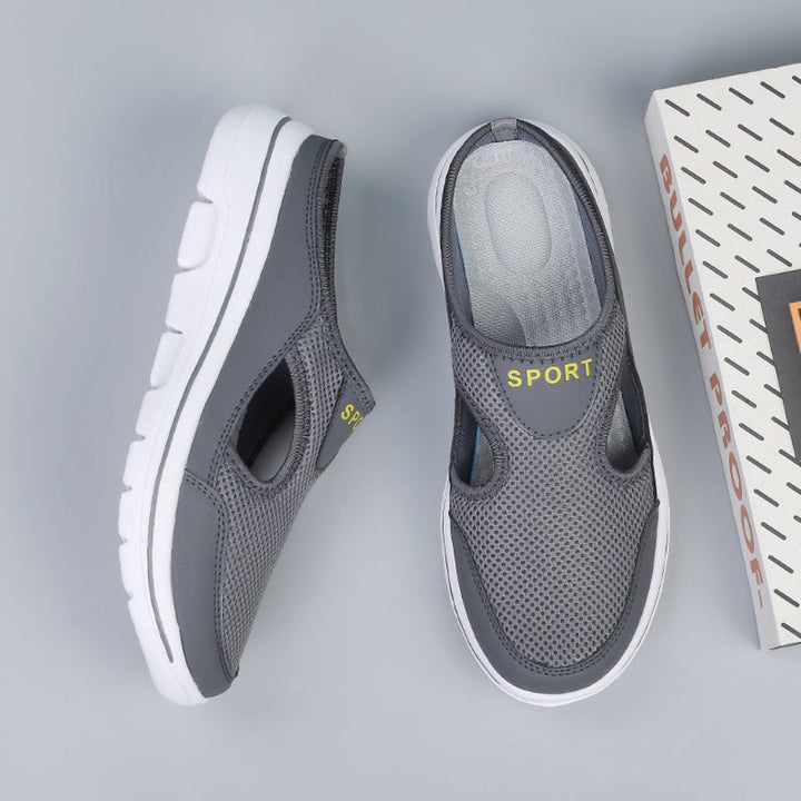Drovina | Women's Orthopedic Sneaker Mules Slip-On - Black - Image 6