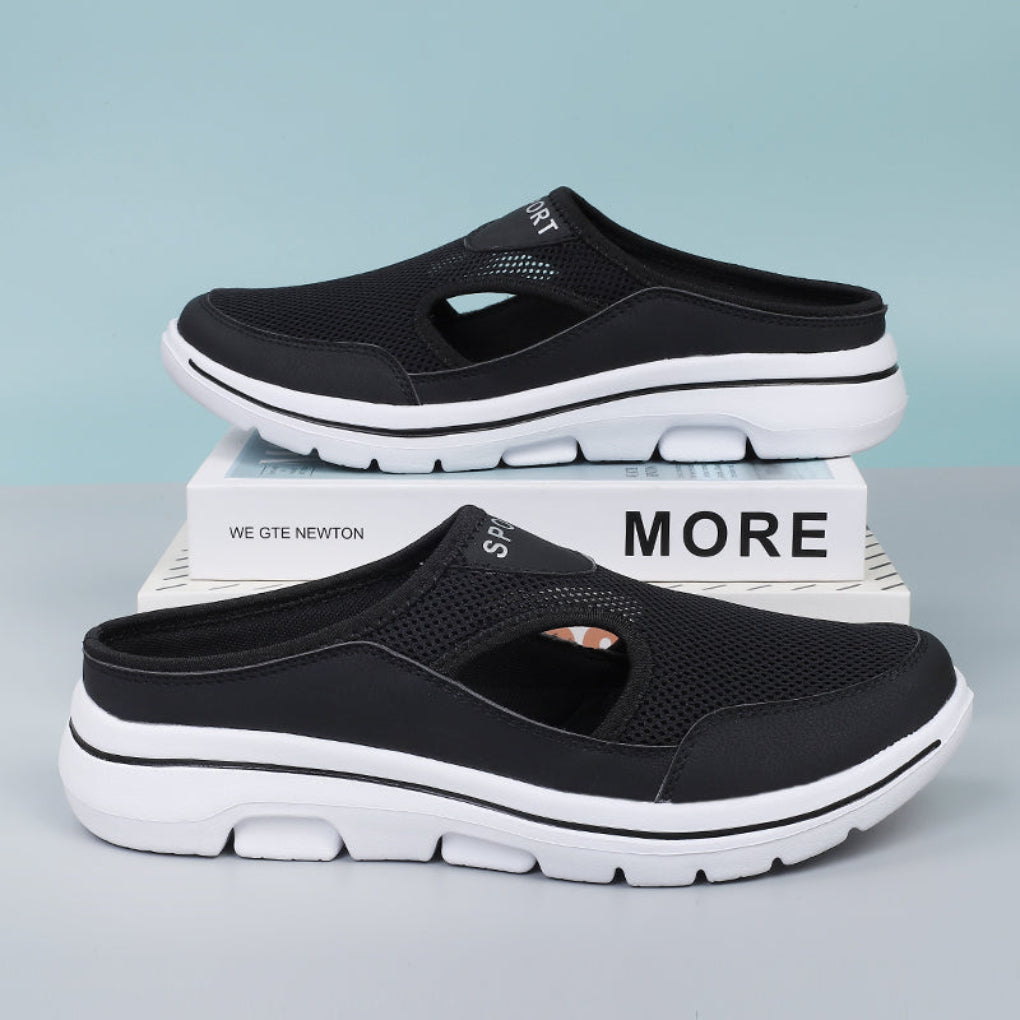Drovina | Women's Orthopedic Sneaker Mules Slip-On - Black - Image 7