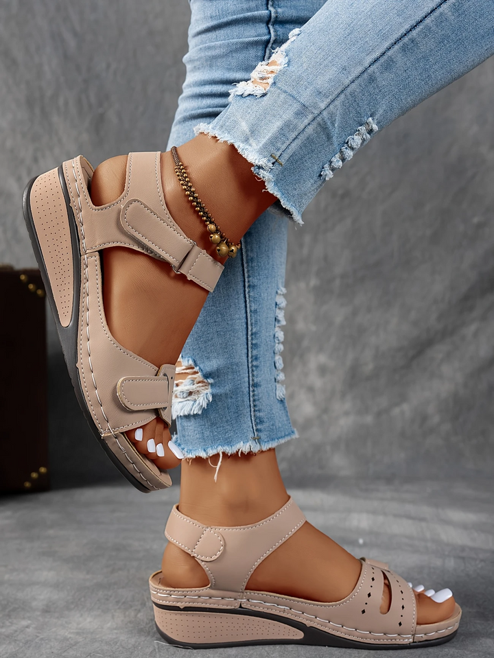 Georgina™ | Wedge Platform Sandals with Adjustable Strap