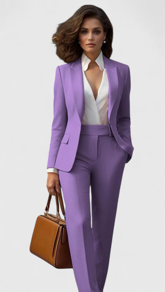 Eliora | Women's Business Suit Set Red Tailored - Red - Image 8