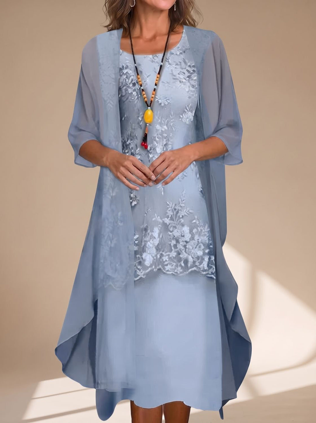 Ellvorne | Women's Wedding Guest Midi Dress - Image 2