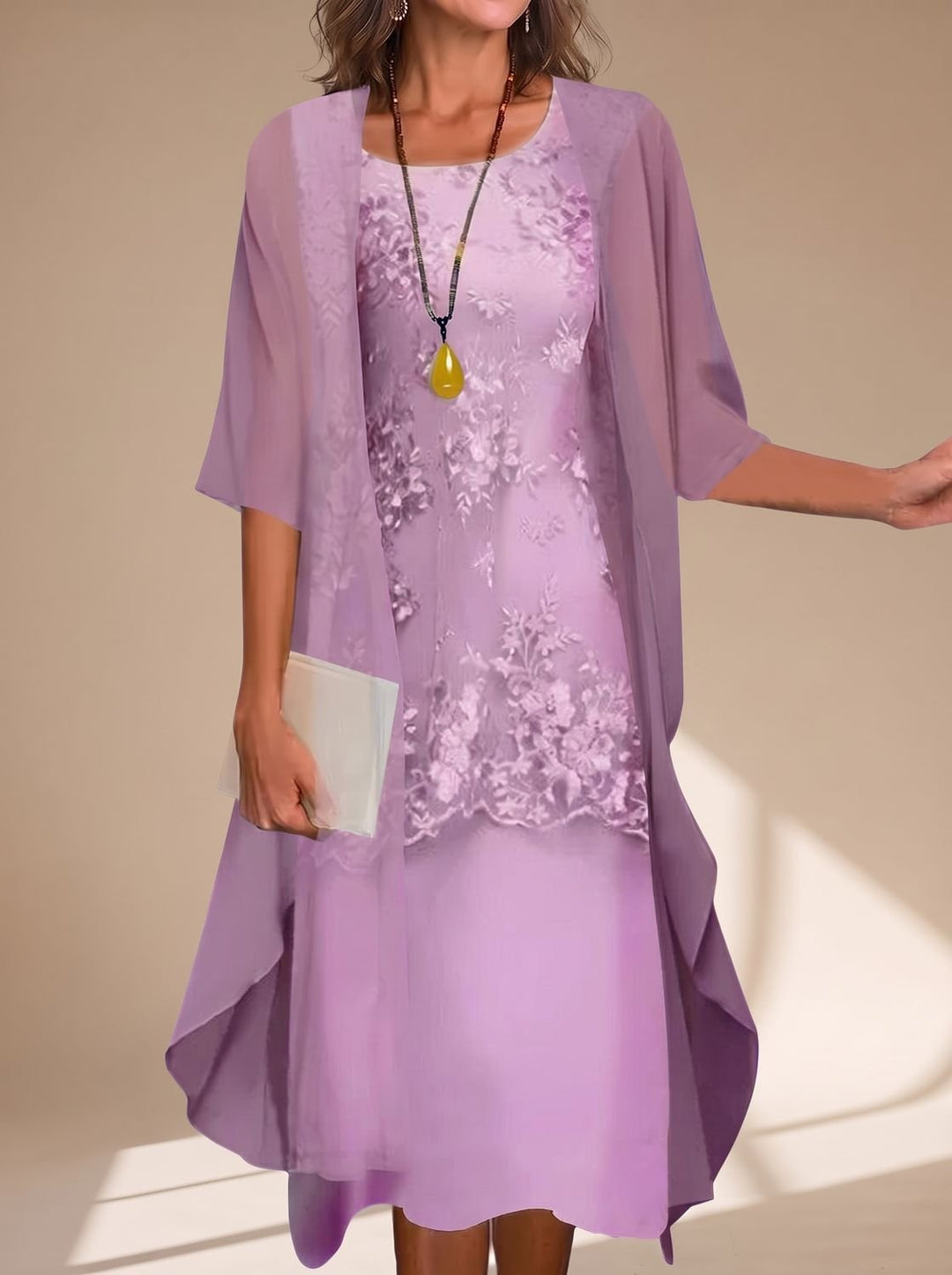 Ellvorne | Women's Wedding Guest Midi Dress - Image 3