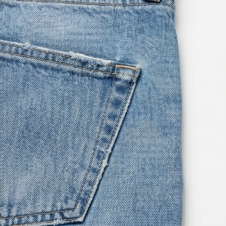 Elspeth | Women's Cropped Barrel Leg Jeans Light Wash - Light Blue - Image 12