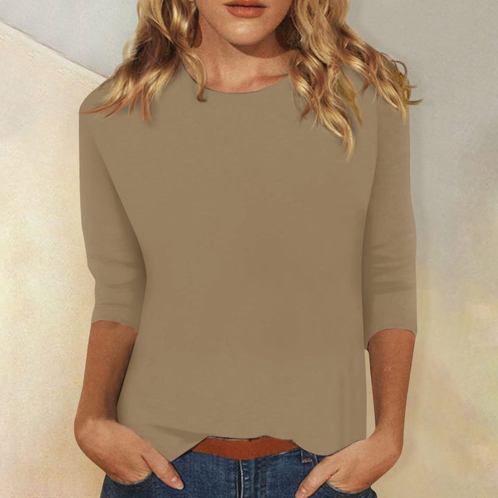 Estelle | Women's Round Neck 3/4 Sleeve Top - Image 3