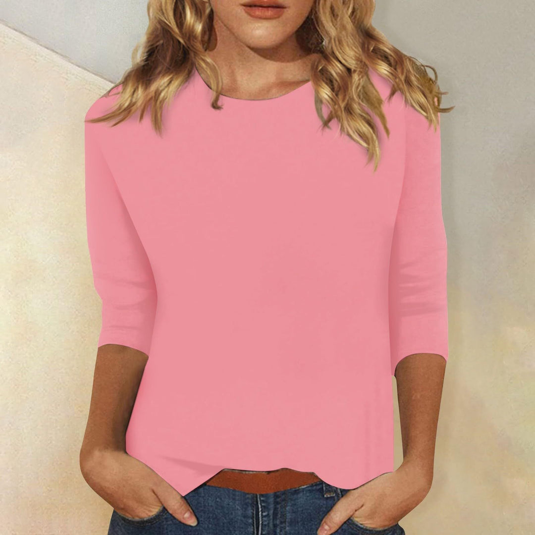 Estelle | Women's Round Neck 3/4 Sleeve Top - Image 4