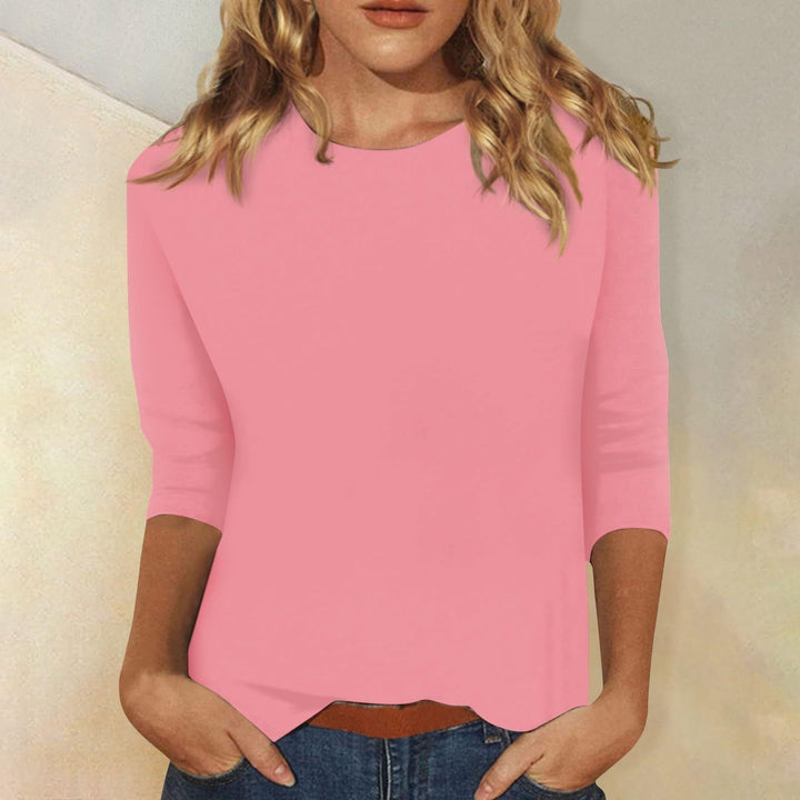 Estelle | Women's Round Neck 3/4 Sleeve Top - Image 4