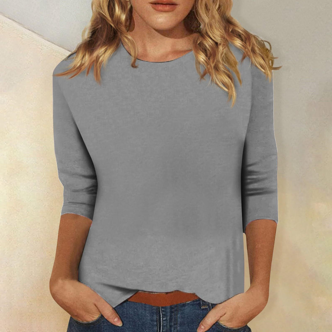 Estelle | Women's Round Neck 3/4 Sleeve Top - Image 8