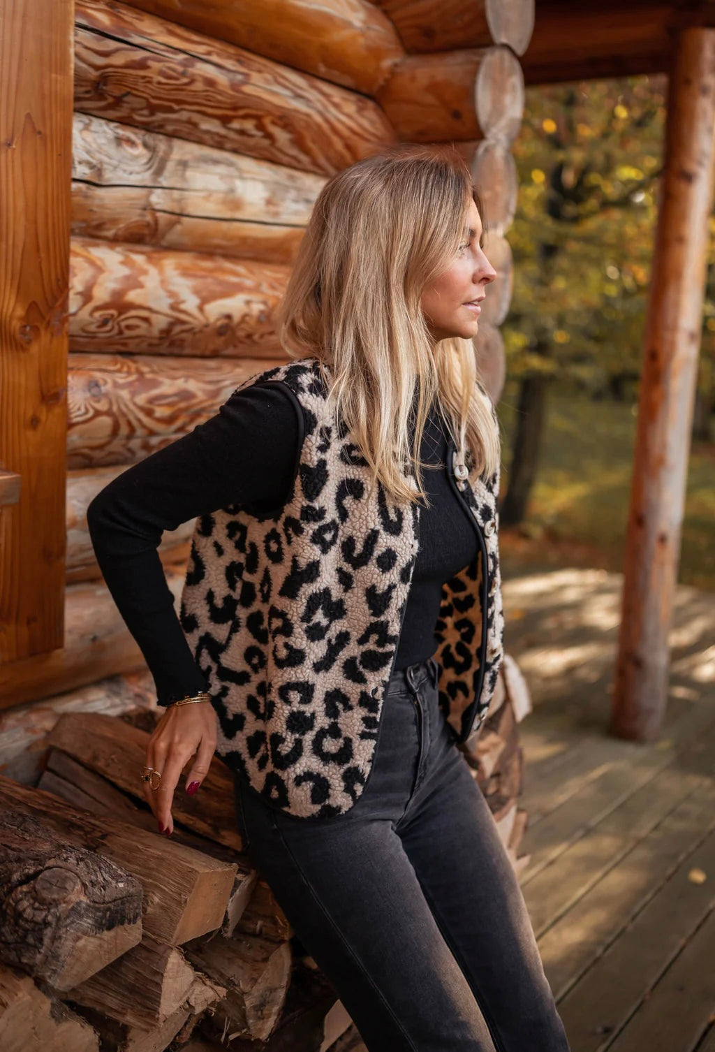 Evadne | Women's Leopard Print Sleeveless Vest - Image 1