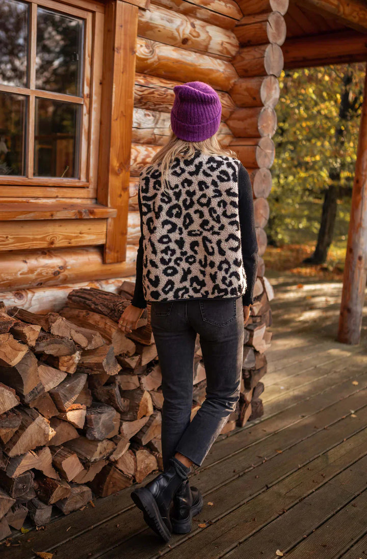 Evadne | Women's Leopard Print Sleeveless Vest - Image 2