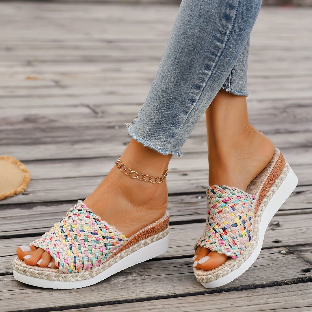 Solari | Woven Wedge Sandals