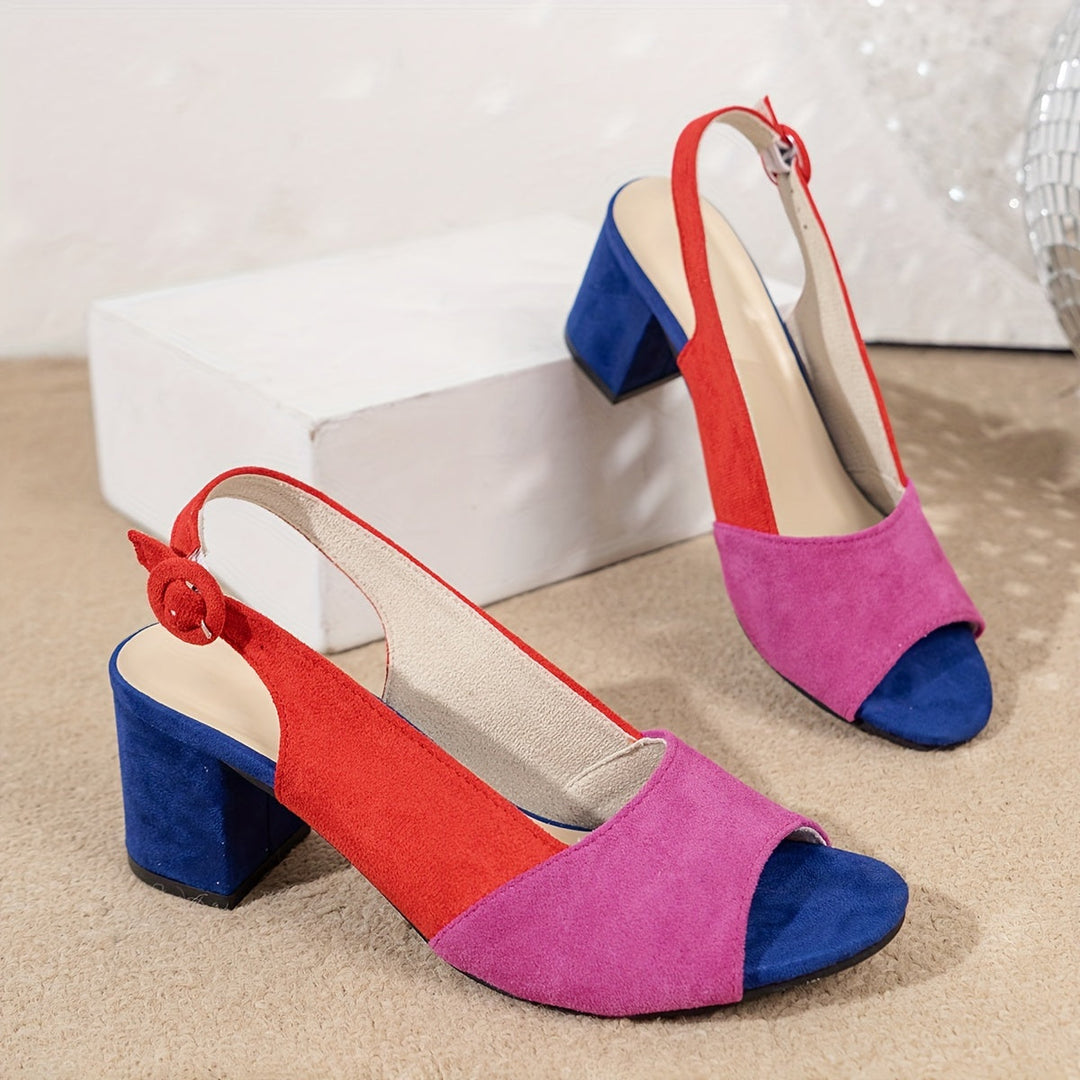 Zuri™ | Colorblock Slingback Heels