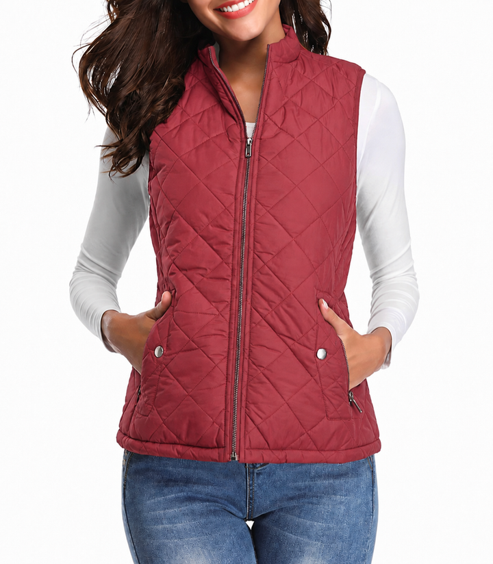 Raven | Women's Quilted Zip Front Vest