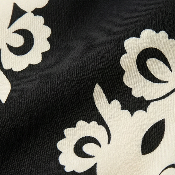 Faolán | Women's Baroque Print Maxi Dress - Black - Image 8