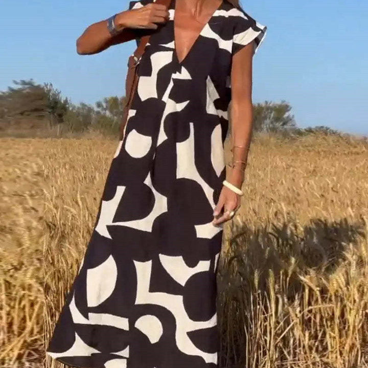 Margot | Modern Print Maxi Dress