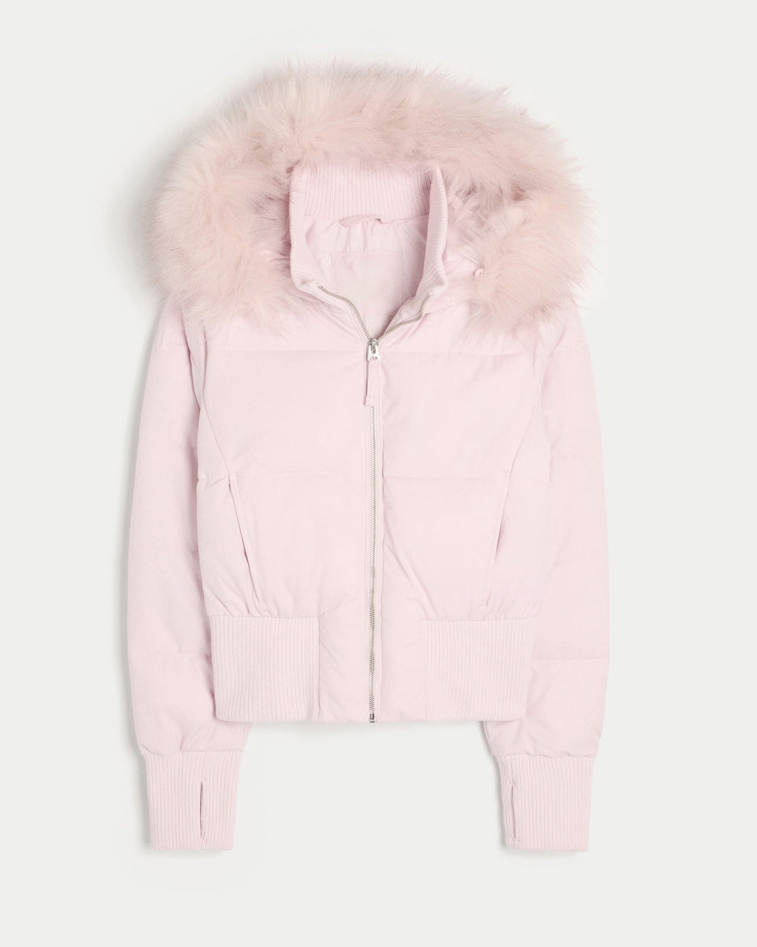 Fernanda | Women's Cropped Hooded Puffer Jacket - Cream - Image 6
