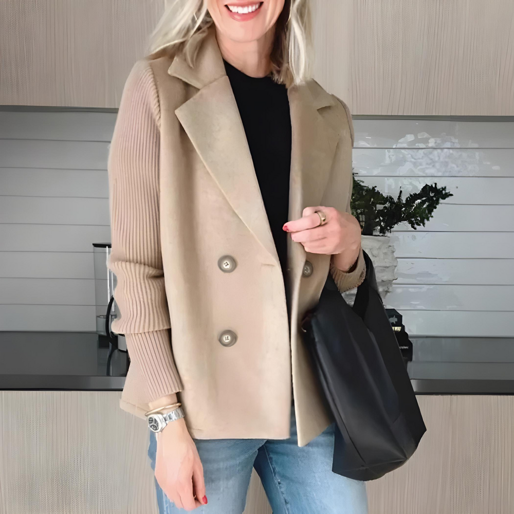 Fiona | Women's Double Breasted Pink Blazer - Pink - Image 2