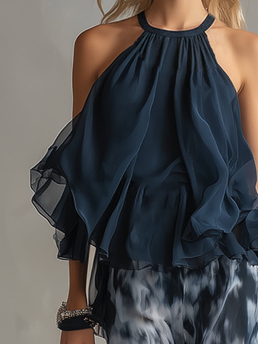 Fleur | Women's Halter Neck Wide Leg Two Piece Set - Image 5