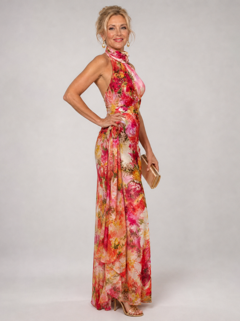 Florabel | Women's Wedding Guest Dress Floral Maxi - Image 3