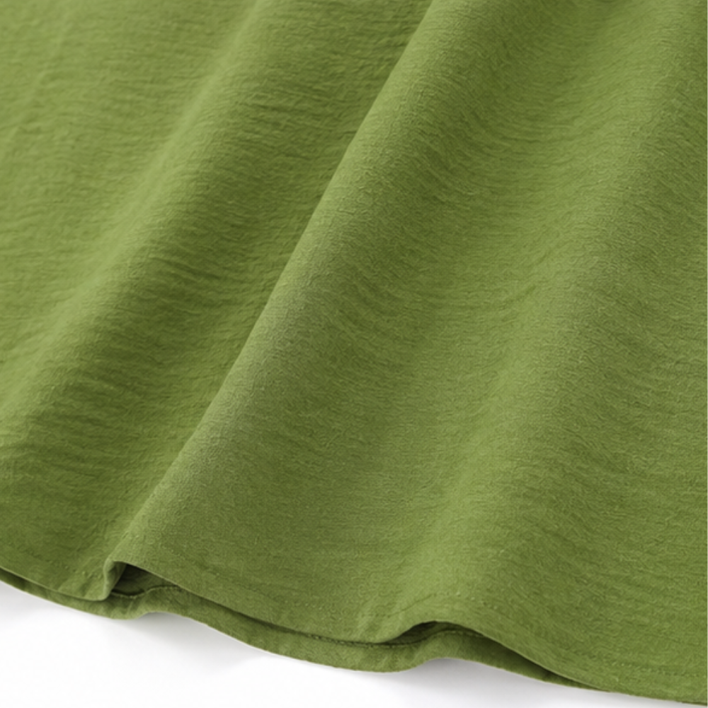 Florin | Women's Ruffle V-Neck Maxi Dress with Pockets - Green - Image 10