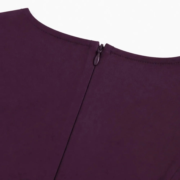 Florinda | Women's Square Neck A-Line Midi Dress - Plum - Image 10