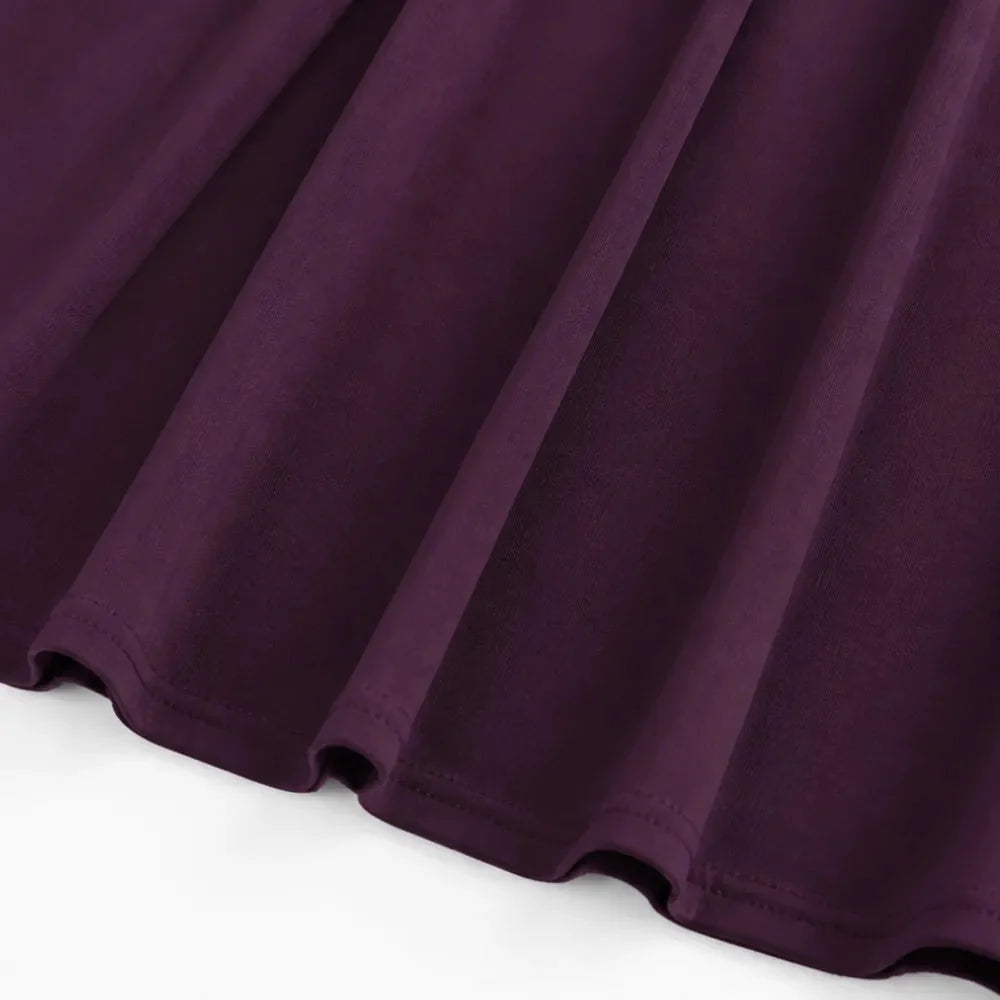 Florinda | Women's Square Neck A-Line Midi Dress - Plum - Image 7