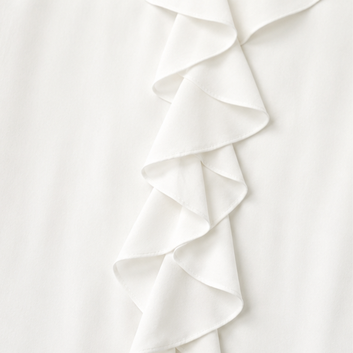 Floriven | Women's Boho Ruffle Blouse V-Neck - White - Image 10