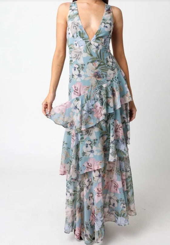 Florwyn | Women's Tiered Ruffle Maxi Dress - Image 12