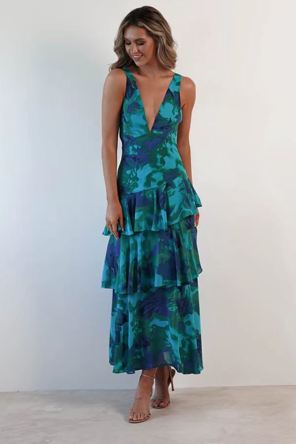 Florwyn | Women's Tiered Ruffle Maxi Dress - Image 13
