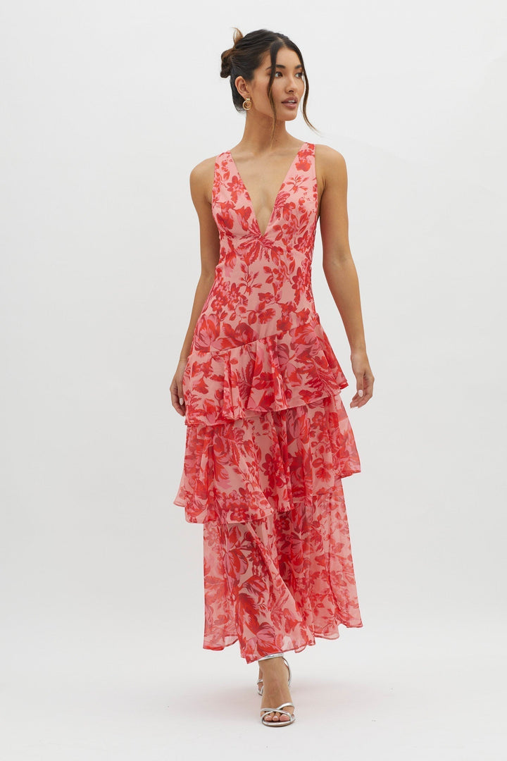 Florwyn | Women's Tiered Ruffle Maxi Dress - Image 9