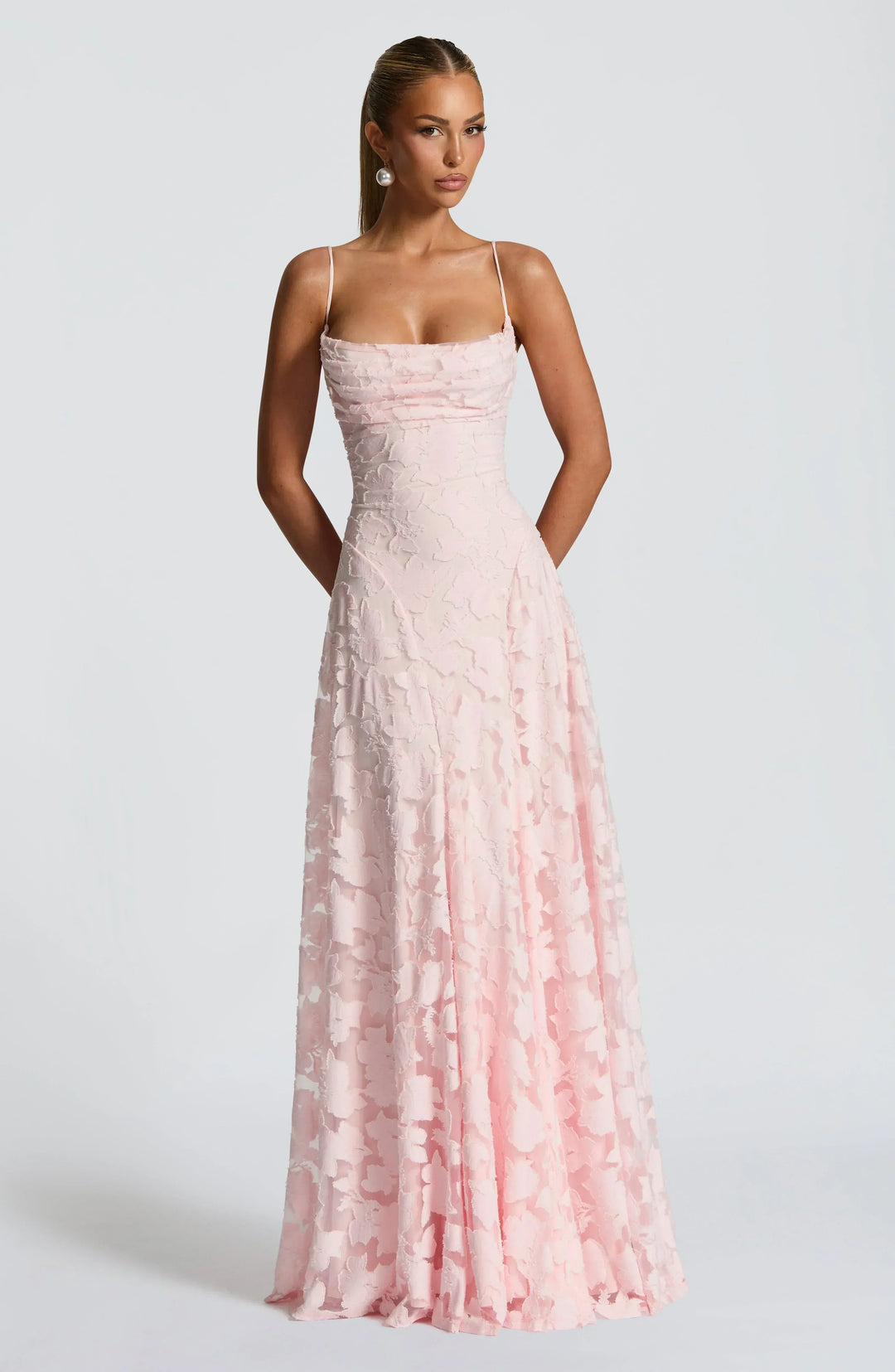 Solenne | Women's Wedding Guest Maxi Dress - Burgundy - Image 13