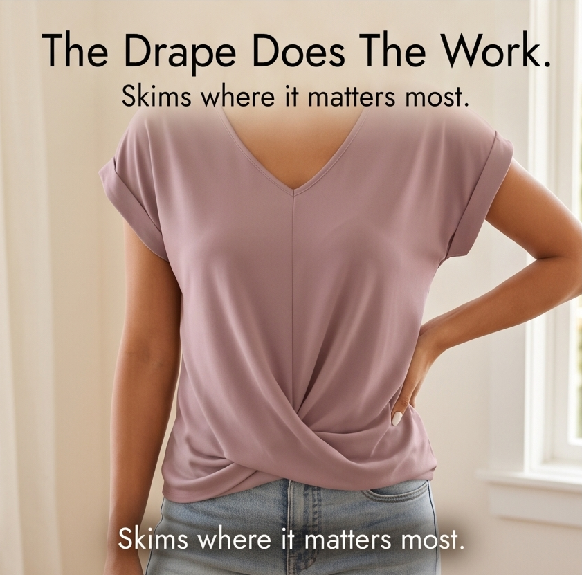Gelinda | Women's Twist Front V-Neck Cap Sleeve Top - Pink - Image 9
