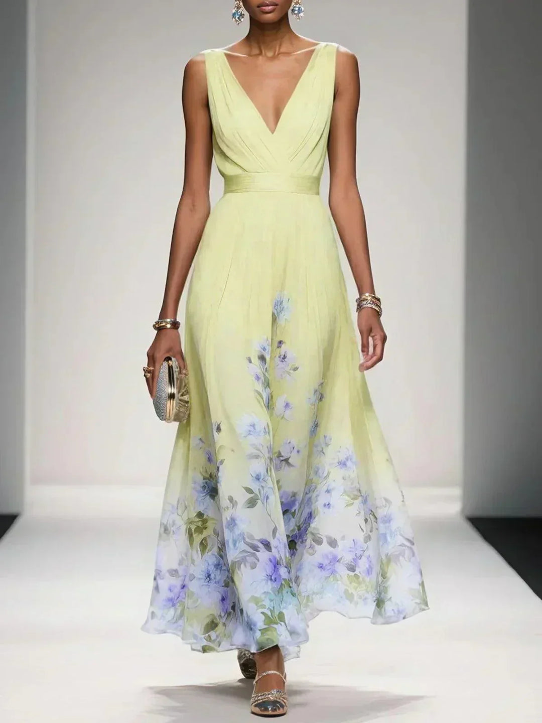 Halveine | Women's Summer Maxi Dress Sleeveless - Image 3