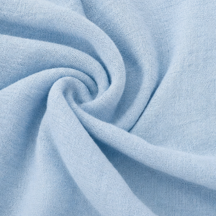 Halvine | Women's Asymmetric Button Midi Dress with Pockets - Light Blue - Image 10