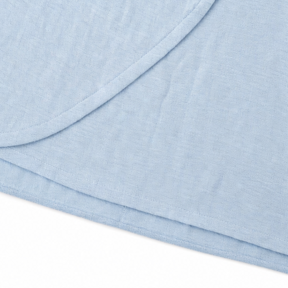Halvine | Women's Asymmetric Button Midi Dress with Pockets - Light Blue - Image 9
