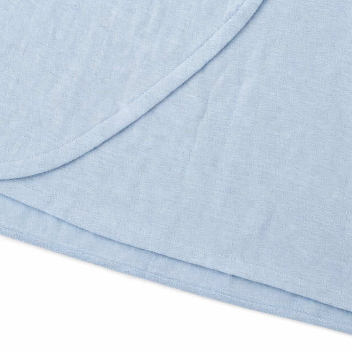 Halvine | Women's Asymmetric Button Midi Dress with Pockets - Light Blue - Image 9