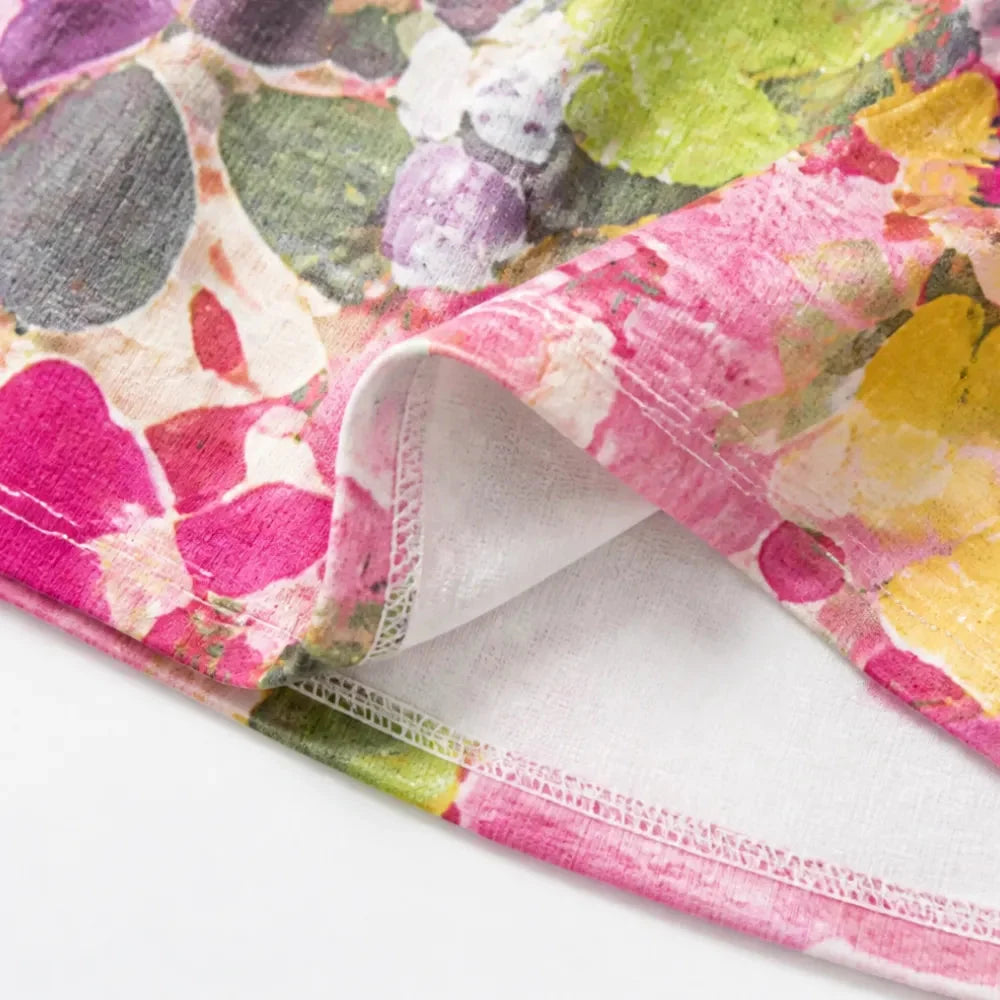 Halvine | Women's Floral Print Midi Dress with Pockets - Image 11