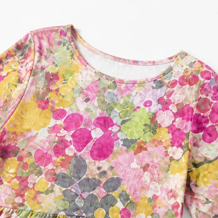 Halvine | Women's Floral Print Midi Dress with Pockets - Image 8