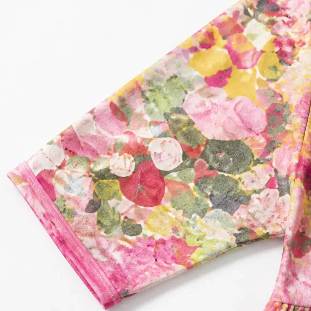 Halvine | Women's Floral Print Midi Dress with Pockets - Image 9