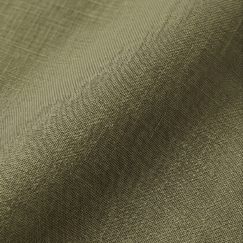 Halvine | Women's Maxi Shirt Dress with Pockets - Olive Green - Image 7