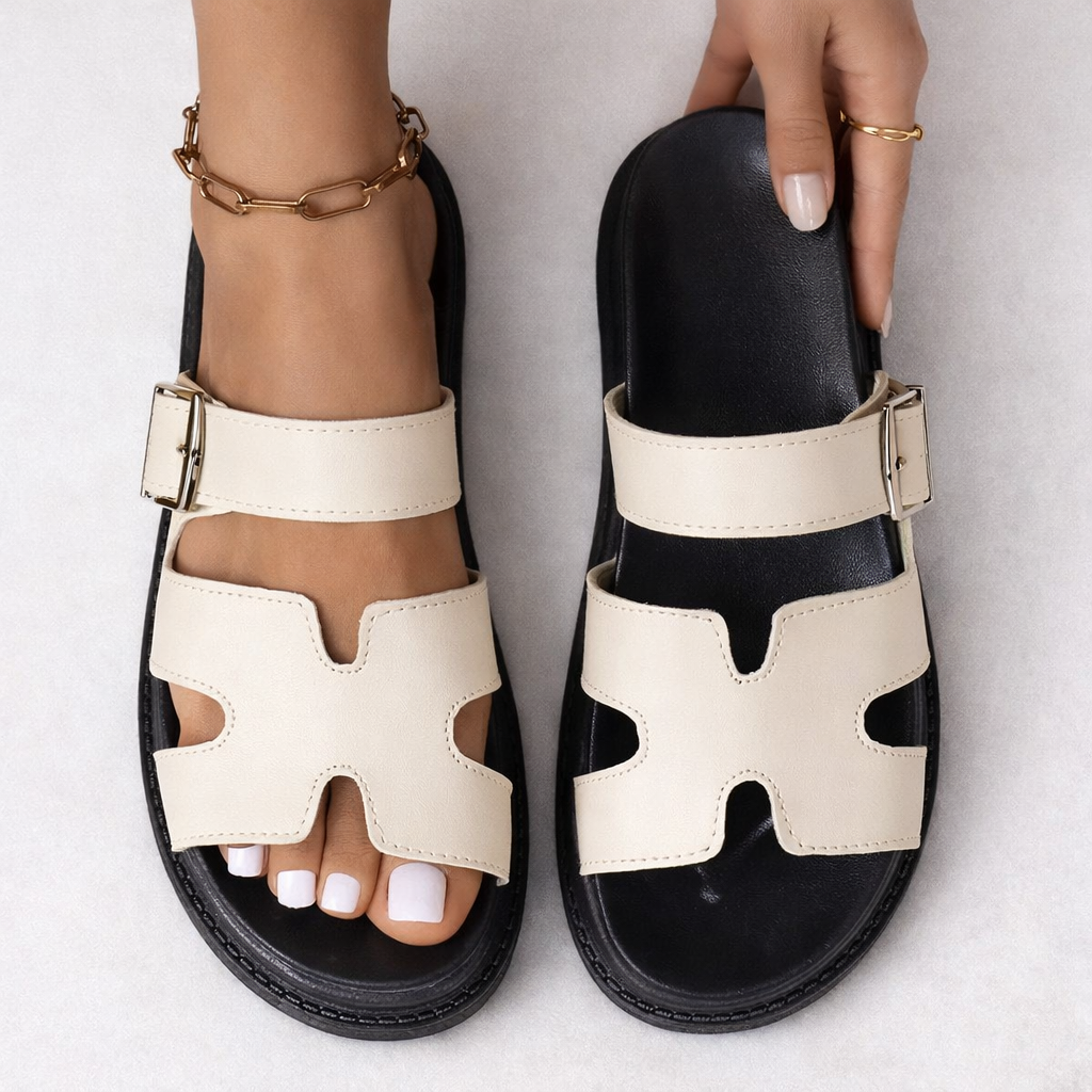 Halvorne | Women's Strappy Platform Sandals - Black - Image 6